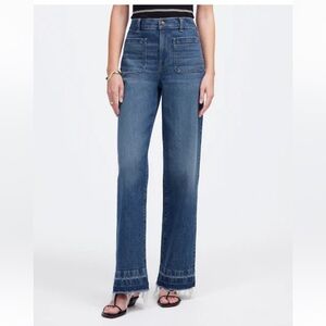 NEW Madewell Emmett wide leg Dark Blue Women's Jeans size 27